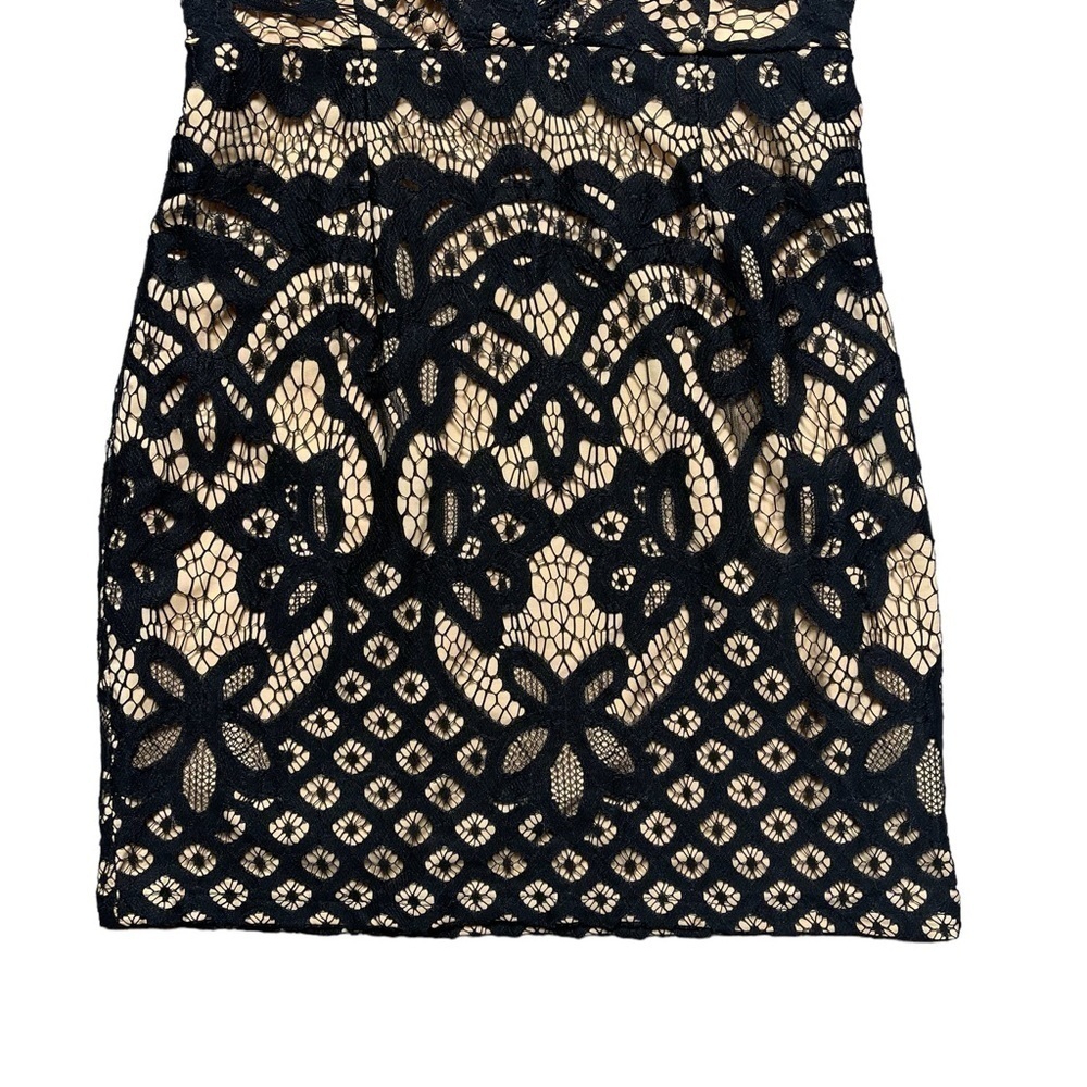 Tobi Black Lace Cocktail V Neckline Mini Dress S - Picture 3 of 9
